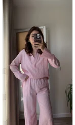 Polo Yaka Takım Pembe (6016)