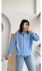 Poplin Gömlek Mavi Kod: 4985