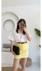 Poplin Kumaş Gömlek Beyaz - 2093