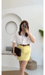 Poplin Kumaş Gömlek Beyaz - 2093