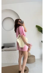 Poplin Kumaş Gömlek Pembe - 2093