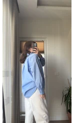 Poplin Premium Mavi Gömlek