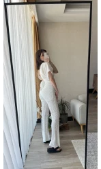 Premium Triko Beyaz Pantolon