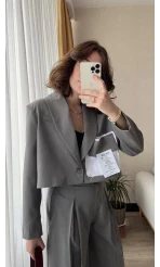 Premium Antrasit Ceketli Takım