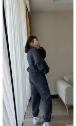 Premium Antrasit Hırkalı Takım