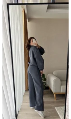 Premium Antrasit Rengi Bomber Ceket Eşofman Takım