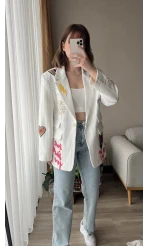 Premium Blazer Nakış Detay Ceket