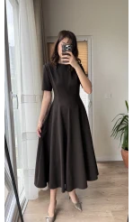Premium Elbise Acı Kahve