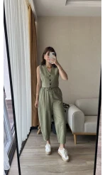 Premium Haki Yelekli Takım