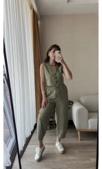 Premium Haki Yelekli Takım