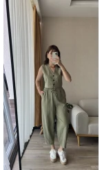 Premium Haki Yelekli Takım