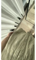 Premium Keten Haki Elbise