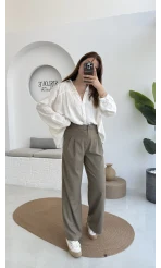 Premium Palazzo Pantolon - Haki