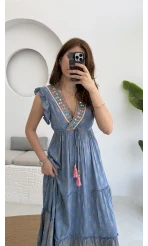 Premium Rob Elbise İndigo