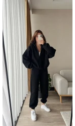 Premium Siyah Hırkalı Takım
