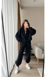 Premium Siyah Hırkalı Takım