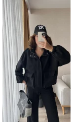 Premium Siyah Rengi Bomber Ceket Eşofman Takım