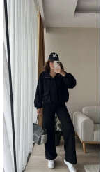 Premium Siyah Rengi Bomber Ceket Eşofman Takım