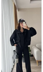 Premium Siyah Rengi Bomber Ceket Eşofman Takım