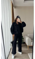 Premium Siyah Rengi Bomber Ceket Eşofman Takım