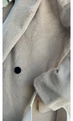 Premium Tüylü Bej Kaban