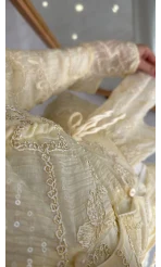 Prenses Dantel Bluz - Sarı - Kod: 105332