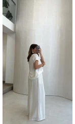 Pretty Bağlamalı Reglan Kol Takım - Beyaz - Kod: 9165