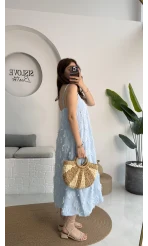 ELBİSE Püskül Elbise - Bebe Mavisi - 3060