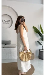 ELBİSE Püskül Elbise - Beyaz - 3060