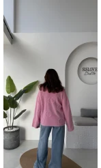 Püskül Yumoş Hırka - Pembe - Kod: 25030
