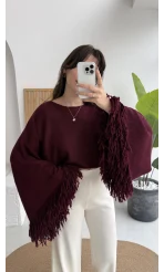 Püsküllü Panço - Bordo