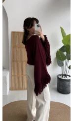 Püsküllü Panço - Bordo