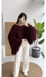 Püsküllü Panço - Bordo