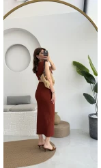 Ramona Bürümcük Elbise Kiremit