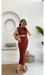 Ramona Bürümcük Elbise Kiremit