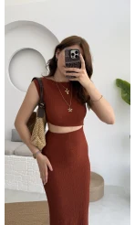 Ramona Bürümcük Elbise Kiremit