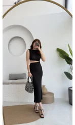 Ramona Bürümcük Elbise Siyah