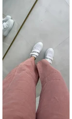 Rape Baggy Pantolon Gül Rengi