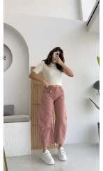 Rape Baggy Pantolon Gül Rengi