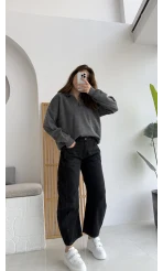 Rape Baggy Pantolon Siyah Rengi