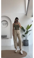 Raste Havuç Gabardin Pantolon - Taş