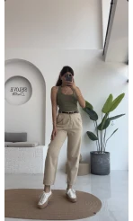 Raste Havuç Gabardin Pantolon - Taş