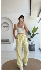 Raya Cepli Pantolon - Sarı