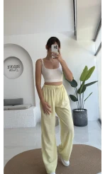 Raya Cepli Pantolon - Sarı