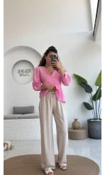 Raya Cepli Pantolon - Taş