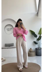 Raya Cepli Pantolon - Taş