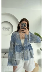 Renkli Kimono Mavi 7013