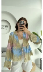 Renkli Kimono Pembe 7013