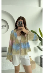 Renkli Kimono Pembe 7013