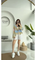 Renkli Kimono Pembe 7013